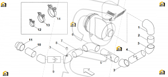 Pipe coupling 45°