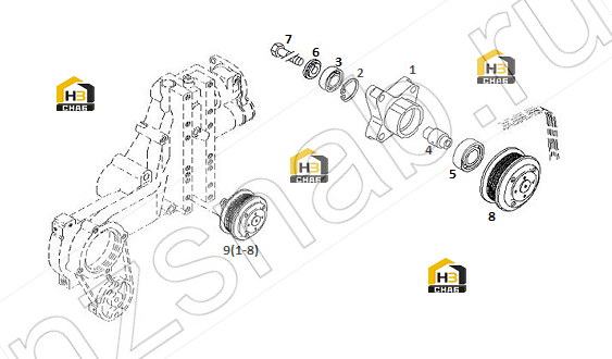 V-belt pulley