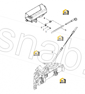 Oil dipstick tube assembly (lower)