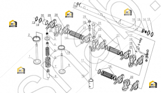 Rocker arm shaft washer