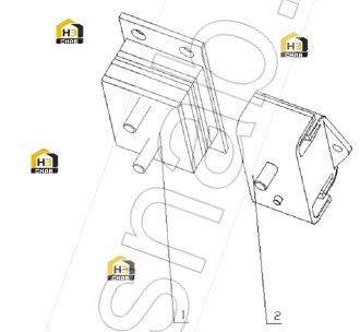 Rear suspending cushion assembly