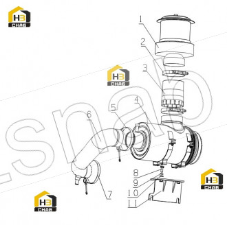 Connecting hose of air cleaner