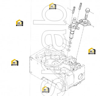 Injector pressure plate bolt