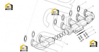 Heat insulated exhaust manifold