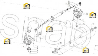 Swivel housing RH