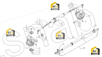 Swivel housing LH