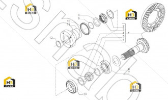 Bevel gear setI 11/32