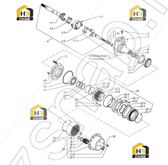 Left swivel housing