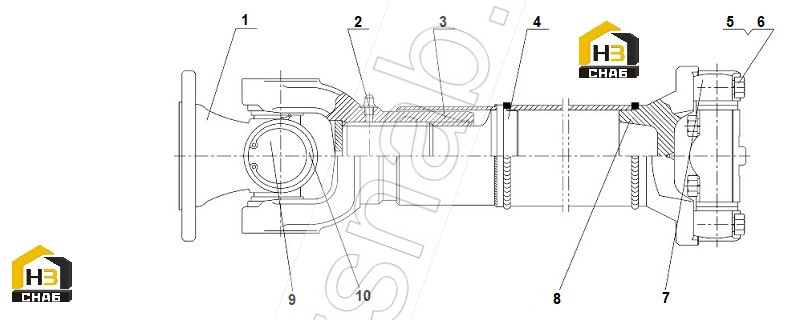 Crossing Shaft Assy.