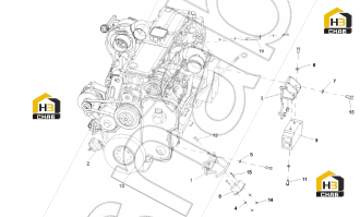 Bracket assy, rear, engine