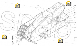 Closing plate sunassy, rear right