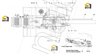 Connector, flange, right angle