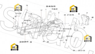 Hydraulic oil dispersion bracket