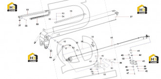 Telescopic cylinder front support