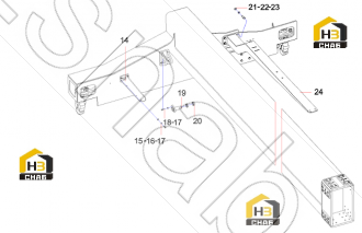 Telescopic cylinder pin assembly