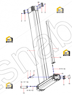 Pillar slide block component