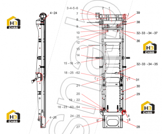 Oil tube frame