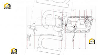 3,4-gear shift fork shaft