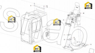 seat and control cabinet