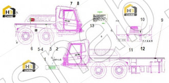 axle differential lock caution board SYM