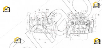 Timing gear and flywheel housing