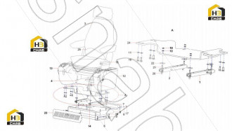 Bracket, lower base, seat