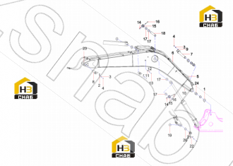 Work device hydraulic Tube