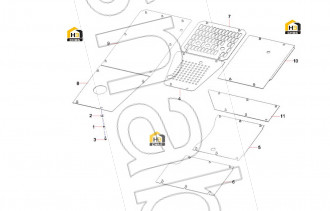 Plate, sealing, cab middle