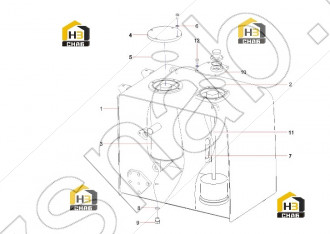 Hydraulic oil tank body