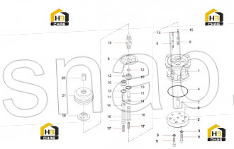 Plate, connecting, oil port