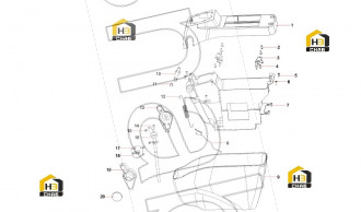 Left armrest box upper cover