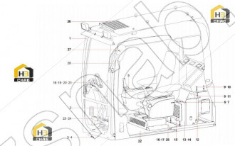 Bracket GP, rear view mirror