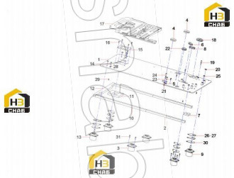 Plate, mounting, foot valve