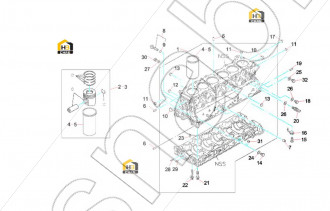 Bolt;joint,oil jet,piston cooling