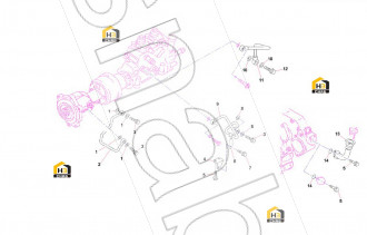 Pipe asm; oil, inj pump feed