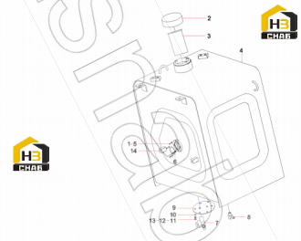 Strainer AS, fuel (float gauge)