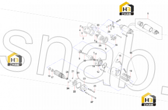 Bracket, rear, motor, starting