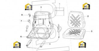 backrest base plate assembly