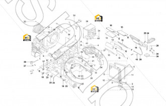 Evaporator assembly with parts