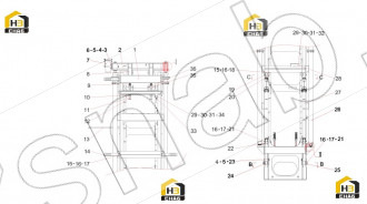 Cylinder connecting shaft