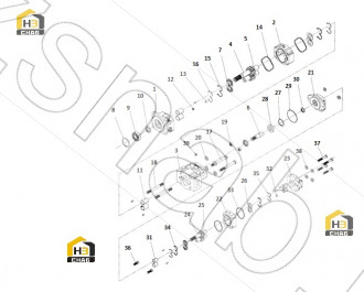 Elastic retaining ring for hole