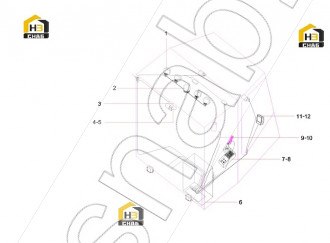 Steering machine operation assembly