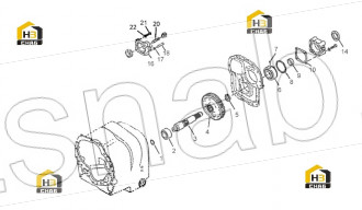 Rear bearing output shaft end cap dana