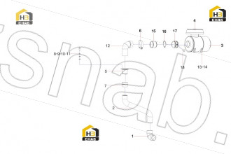 Variable diameter curved hose