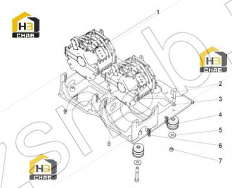 Hydraulic motor support frame