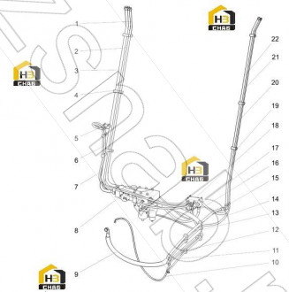 Spreader oil supply valve set