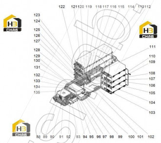 Electric box 7 heating output to electric box 8 heating input