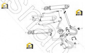 Блок опрокидывающего гидроцилиндра