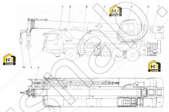 uppercarriage console A1101.3