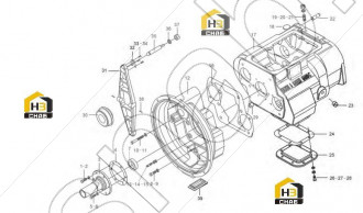 Cover, bearing, shaft one